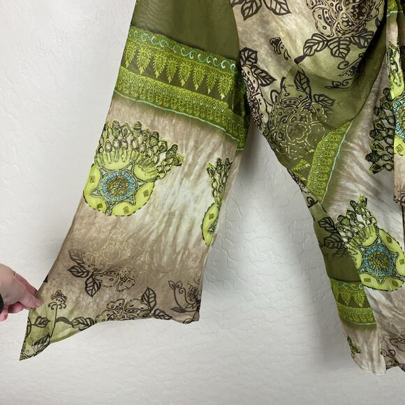 Lane Bryant Floral Tie Front Split Sleeve Blouse Womens Size 14/16 1X Fairycore - Picture 4 of 12